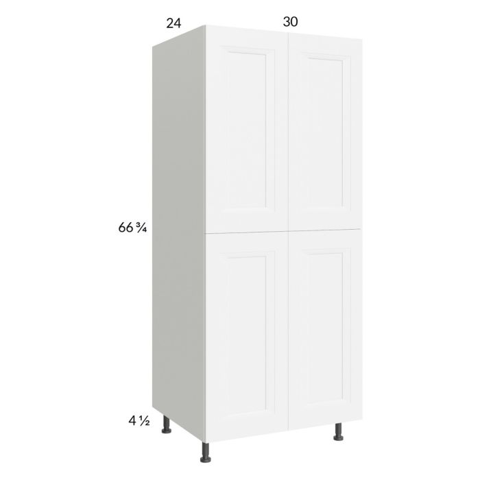 RTA Harbor White 30" x 71-1/4" Utility Cabinet with 2 Doors