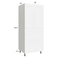 RTA Harbor White 30" x 71-1/4" Utility Cabinet with 2 Doors and 2 Drawers