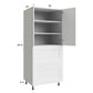 RTA Harbor White 30" x 71-1/4" Utility Cabinet with 2 Doors and 2 Drawers