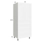RTA Harbor White 30" x 71-1/4" Utility Cabinet with 2 Doors and 4 Drawers