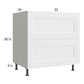 RTA Harbor White 33" 2-Drawer Base Cabinet with 1 Inner Drawer