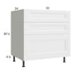 RTA Harbor White 33" 3-Drawer Base Cabinet with 1 Finished End Panel