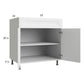 RTA Harbor White 33" Base Cabinet with 1 Finished End Panel