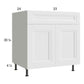 RTA Harbor White 33" Base Cabinet with 2 Finished End Panels