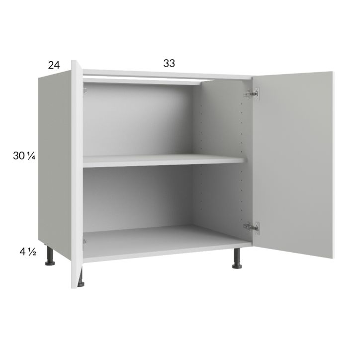 RTA Harbor White 33" Full Height Door Base Cabinet with 2 Finished End Panels