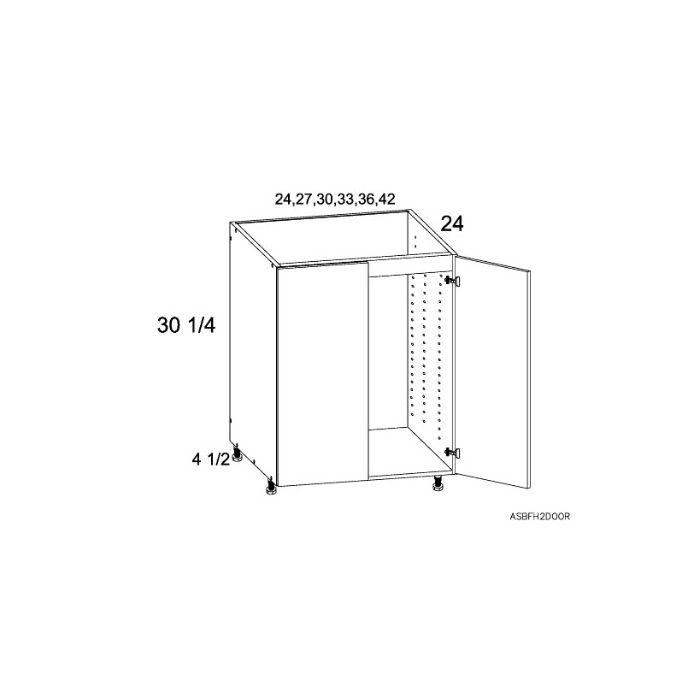 RTA Harbor White 33" Full Height Door Sink Base Cabinet