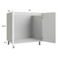 RTA Harbor White 33" Full Height Door Sink Base Cabinet with 1 Finished End Panel