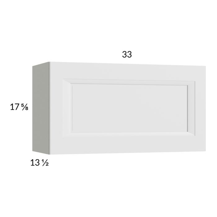 RTA Harbor White 33" x 17-5/8" Flip Up Door Wall Cabinet with 1 Finished End Panel