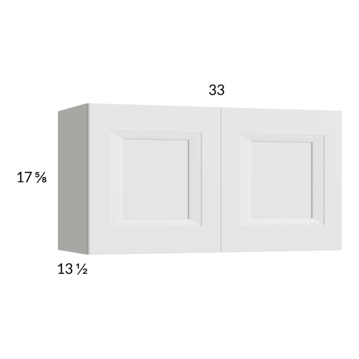 RTA Harbor White 33" x 17-5/8" Wall Cabinet with 1 Finished End Panel