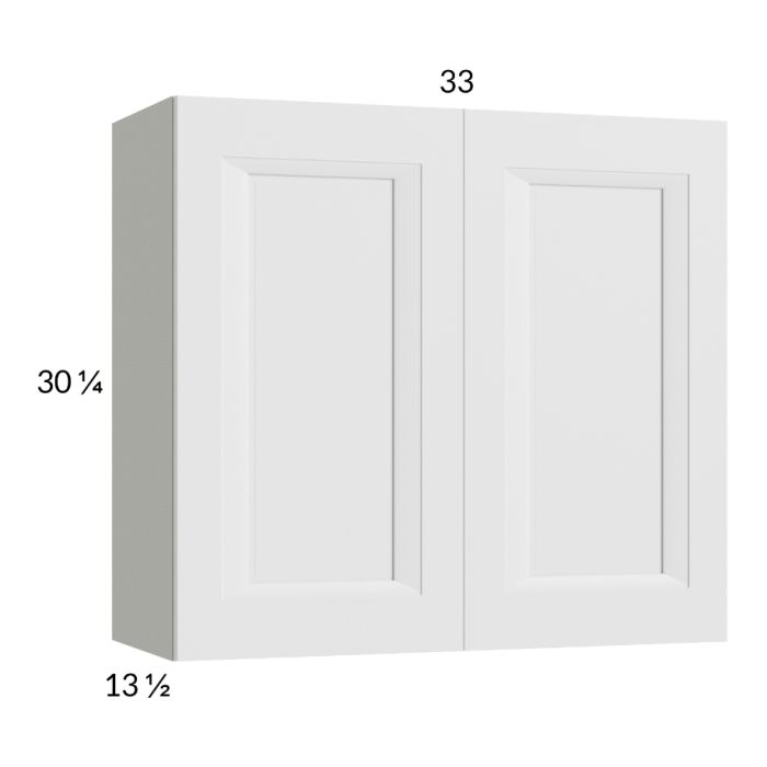 RTA Harbor White 33" x 30-1/4" Wall Cabinet with 2 Finished End Panels