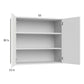 RTA Harbor White 33" x 30-1/4" Wall Cabinet with 2 Finished End Panels