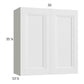 RTA Harbor White 33" x 35-1/4" Wall Cabinet with 1 Finished End Panel