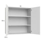 RTA Harbor White 33" x 35-1/4" Wall Cabinet with 1 Finished End Panel