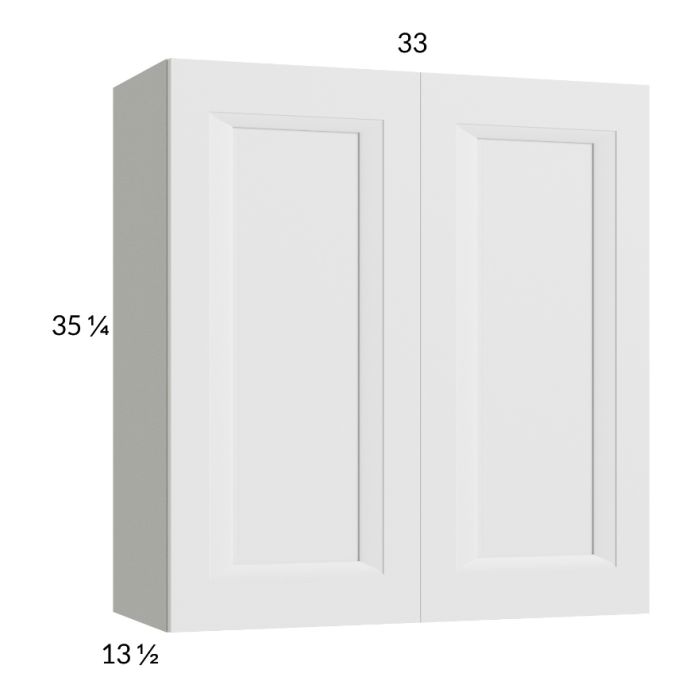 RTA Harbor White 33" x 35-1/4" Wall Cabinet with 2 Finished End Panels
