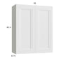 RTA Harbor White 33" x 40-1/4" Wall Cabinet with 2 Finished End Panels