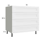 RTA Harbor White 36" 4-Drawer Base Cabinet with 2 FInished End Panels