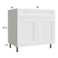 RTA Harbor White 36" Base Cabinet with 2 Finished End Panels