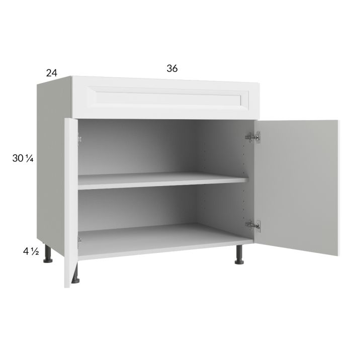 RTA Harbor White 36" Base Cabinet with 2 Finished End Panels