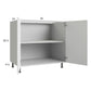 RTA Harbor White 36" Full Height Door Base Cabinet with 1 Finished End Panel