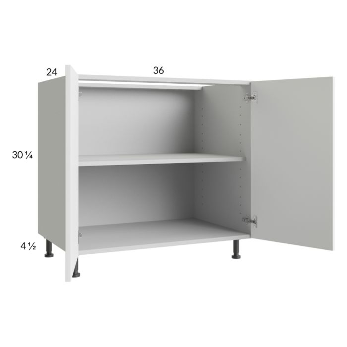 RTA Harbor White 36" Full Height Door Base Cabinet with 1 Finished End Panel