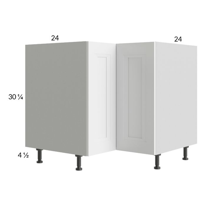 RTA Harbor White 36" Lazy Susan Base Cabinet with 1 Finished End Panel
