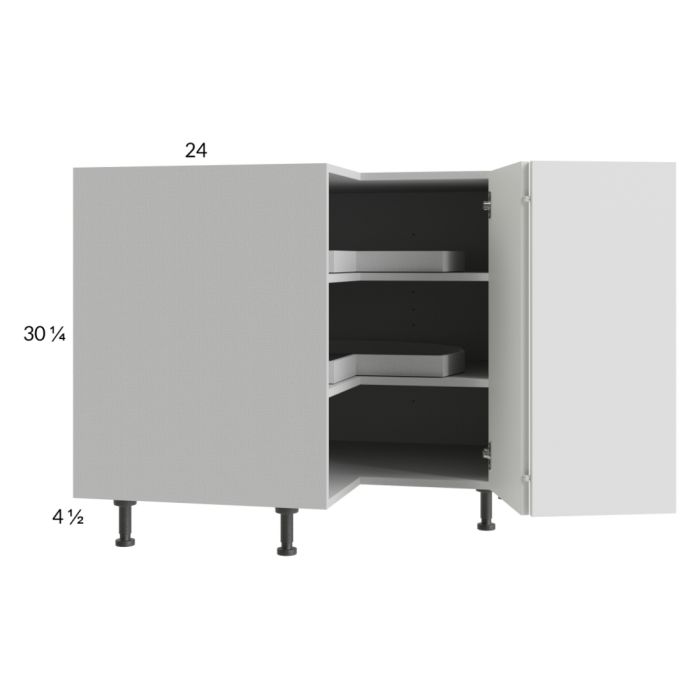 RTA Harbor White 36" Lazy Susan Base Cabinet with 1 Finished End Panel