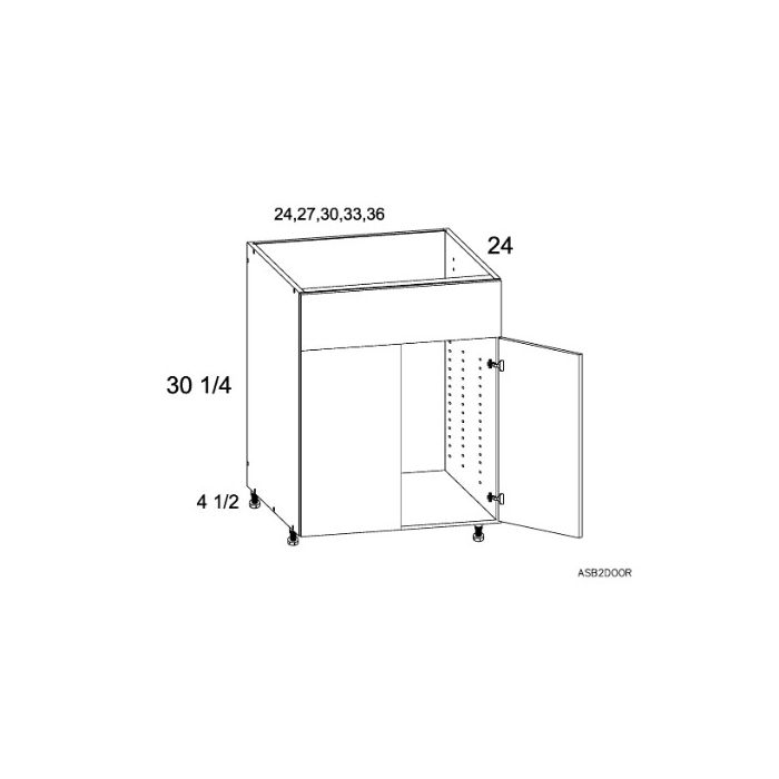 RTA Harbor White 36" Sink Base Cabinet