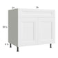 RTA Harbor White 36" Sink Base Cabinet with 2 Finished End Panels