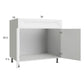 RTA Harbor White 36" Sink Base Cabinet with 2 Finished End Panels