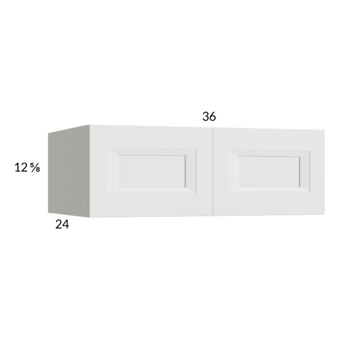 RTA Harbor White 36" x 12-5/8" x" 24" Wall Cabinet with 1 Finished End Panel