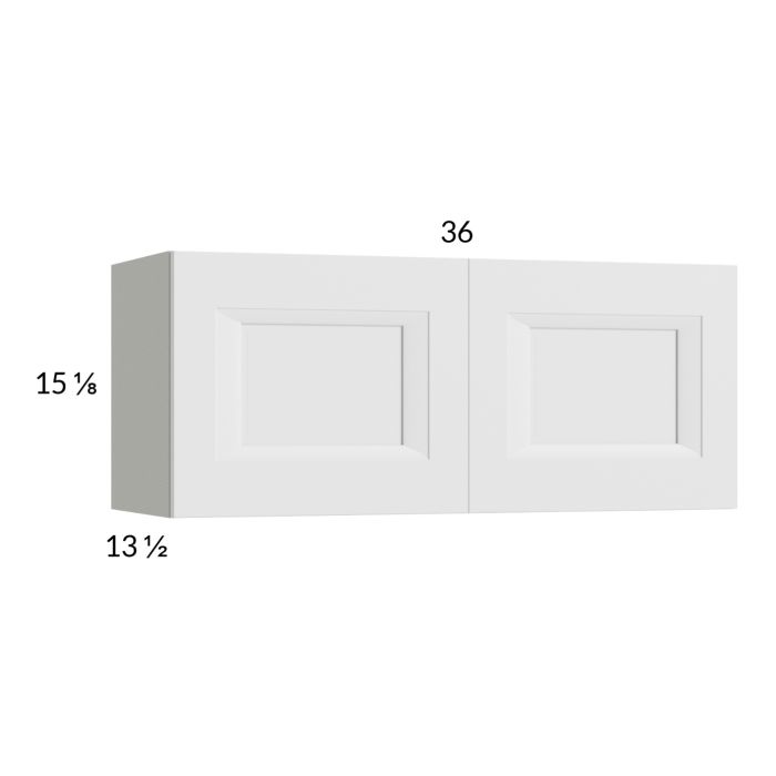 RTA Harbor White 36" x 15-1/8" Wall Cabinet with 2 FInished End Panels