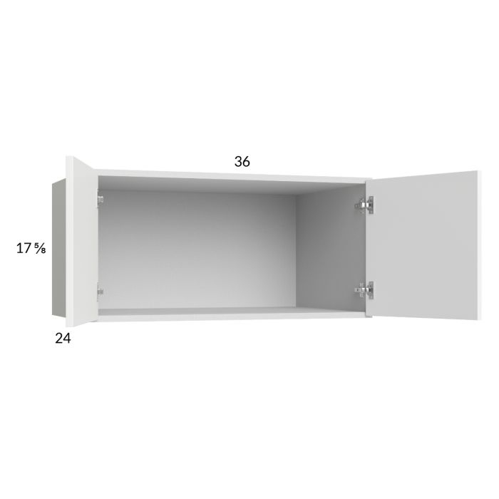 RTA Harbor White 36" x 17-5/8" x 24" Wall Cabinet with 2 Finished End Panels