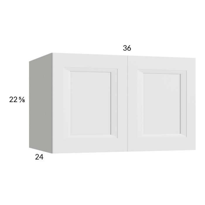 RTA Harbor White 36" x 22-5/8" x 24" Wall Cabinet with 1 Finished End Panel