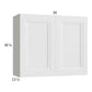 RTA Harbor White 36" x 30-1/4" Wall Cabinet with 1 Finished End Panel