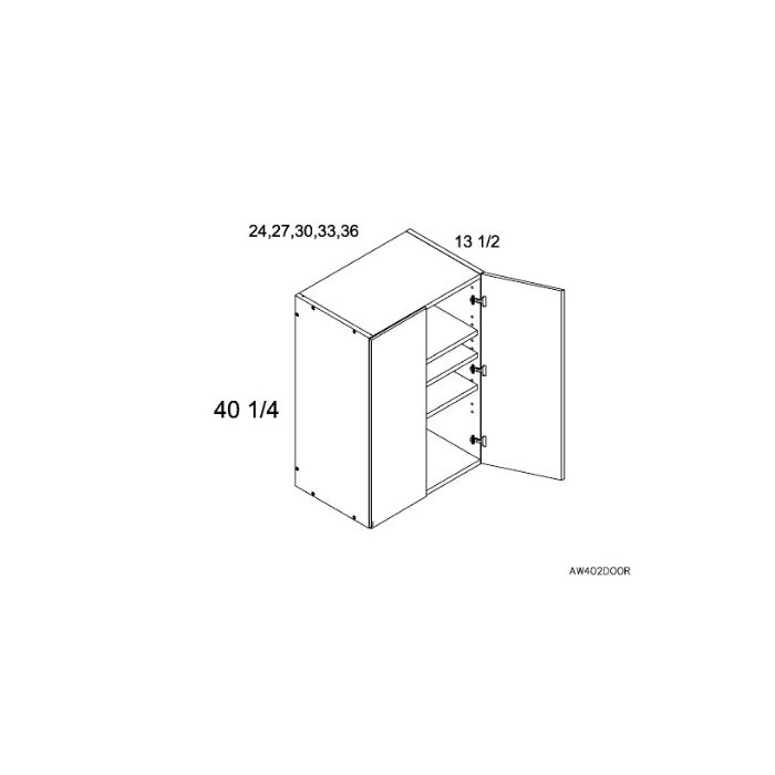 RTA Harbor White 36" x 40-1/4" Wall Cabinet