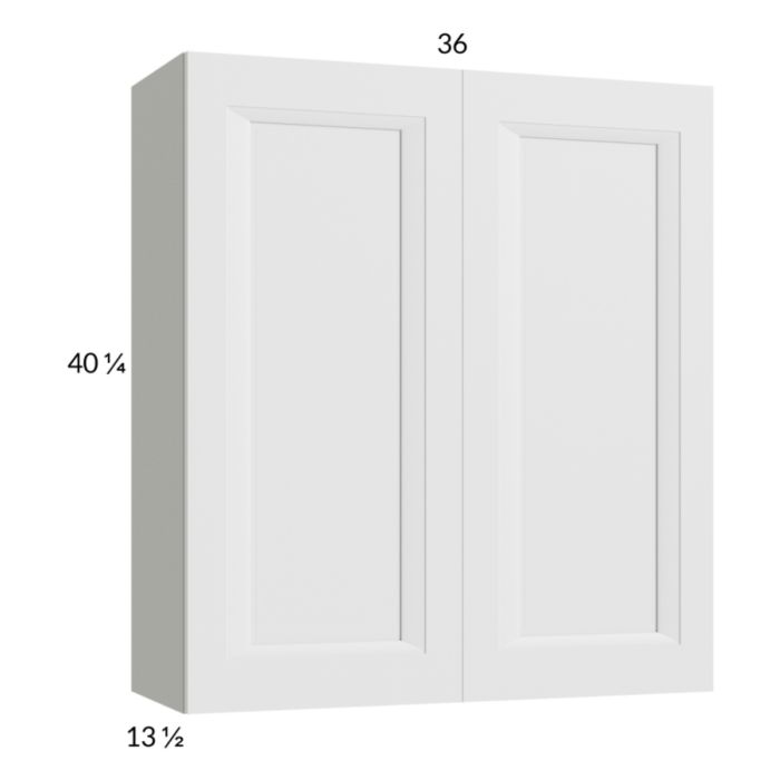 RTA Harbor White 36" x 40-1/4" Wall Cabinet with 1 Finished End Panel