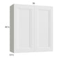 RTA Harbor White 36" x 40-1/4" Wall Cabinet with 2 Finished End Panels