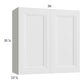 RTA Harbor White 36" x35-1/4" Wall Cabinet with 2 Finished End Panels