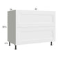 RTA Harbor White 42" 2-Drawer Base Cabinet