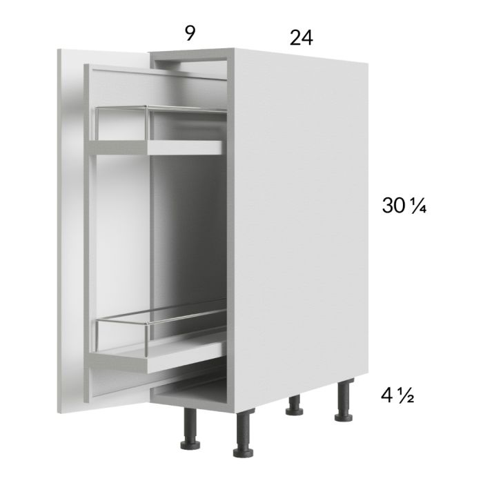 RTA Harbor White 9" Full Height Door Base Pullout Cabinet