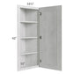 RTA Heather Grey Shaker 12" x 42" Angle Wall Cabinet