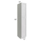 RTA Heather Grey Shaker 15" x 90" Wall Pantry with 1 Roll Out Tray