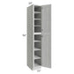 RTA Heather Grey Shaker 15" x 96" Wall Pantry with 3 Roll Out Trays and 2 Decorative Panels