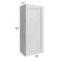 RTA Heather Grey Shaker 18" x 42" Wall Cabinet with Glass Door