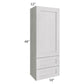 RTA Heather Grey Shaker 18" x 48" Wall Cabinet With Drawers