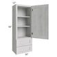 RTA Heather Grey Shaker 18" x 48" Wall Cabinet With Drawers