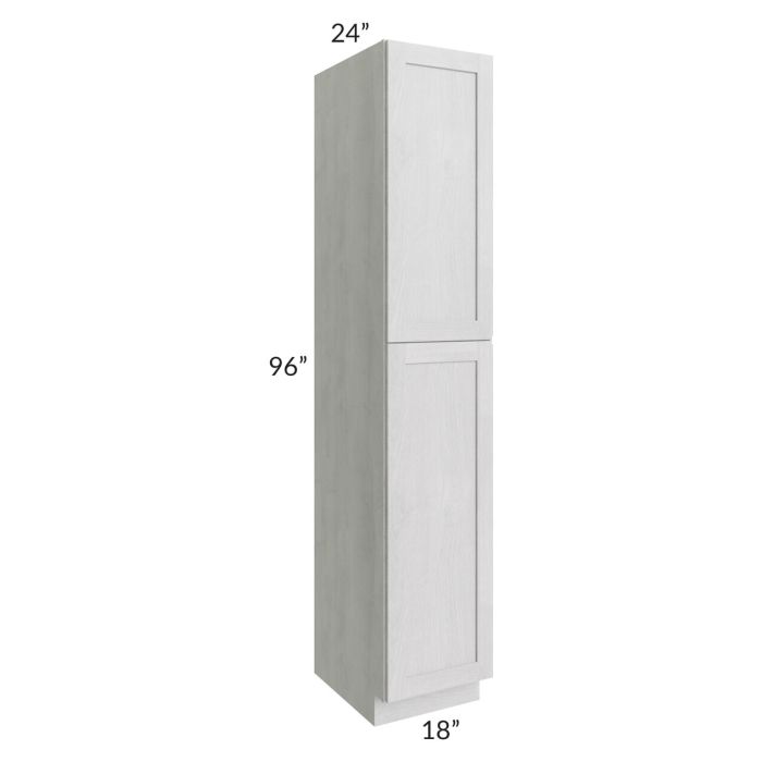 RTA Heather Grey Shaker 18" x 96" Wall Pantry with 1 Decorative Panel