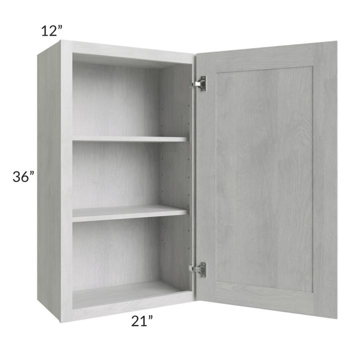 RTA Heather Grey Shaker 21" x 36" Wall Cabinet