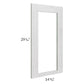 RTA Heather Grey Shaker 24" x 30" Wall Diagonal Corner Glass Door Only with Glass Included