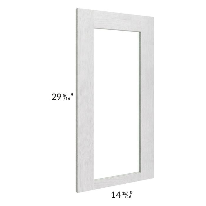 RTA Heather Grey Shaker 24" x 30" Wall Diagonal Corner Glass Door Only with Glass Included